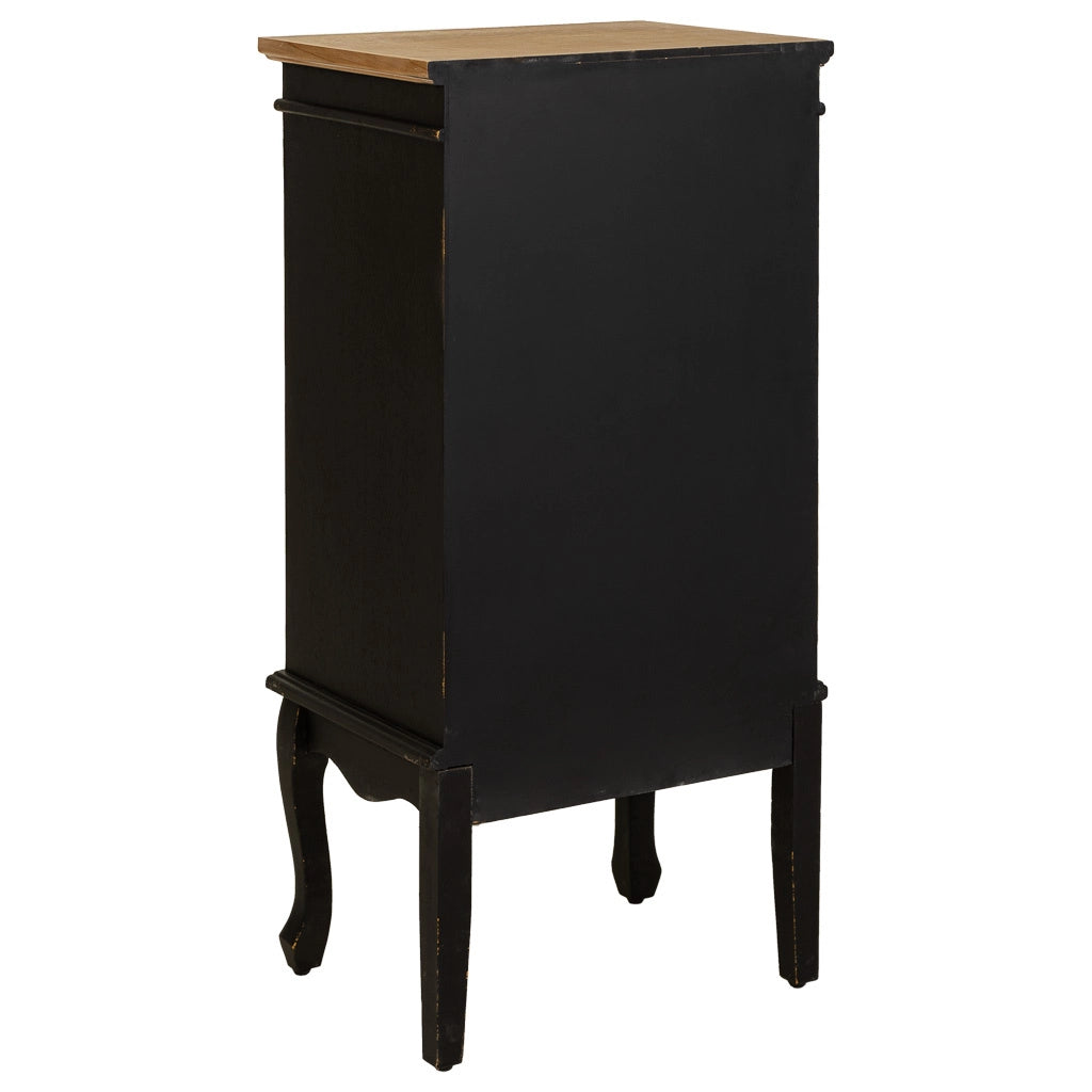 Vetrina in legno nero e metallo 50x36x100,5h