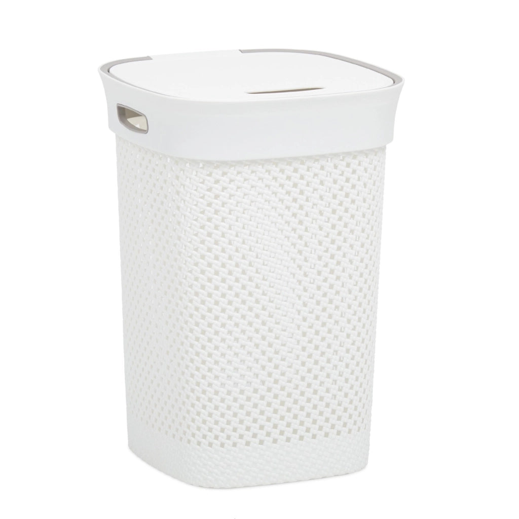 Cesta Portabiancheria Wooly Hamper 60 L Bianca 45x35x60 cm