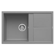 Lavello Elleci Incasso 1 vasca 79x50 Unico 300 Metaltek Grigio Titanium LMU30073