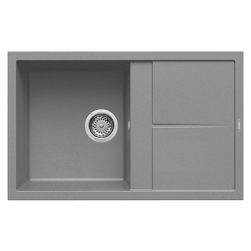 Lavello Elleci Incasso 1 vasca 79x50 Unico 300 Metaltek Grigio Titanium LMU30073