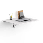 IDMarket - Tavolo da parete pieghevole EXPRESS per 2 persone, bianco L. 70 cm
