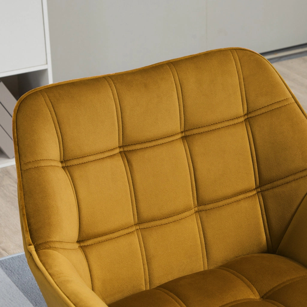 POLTRONA Scandinava 67x61,5x71 cm in Poliestere Giallo