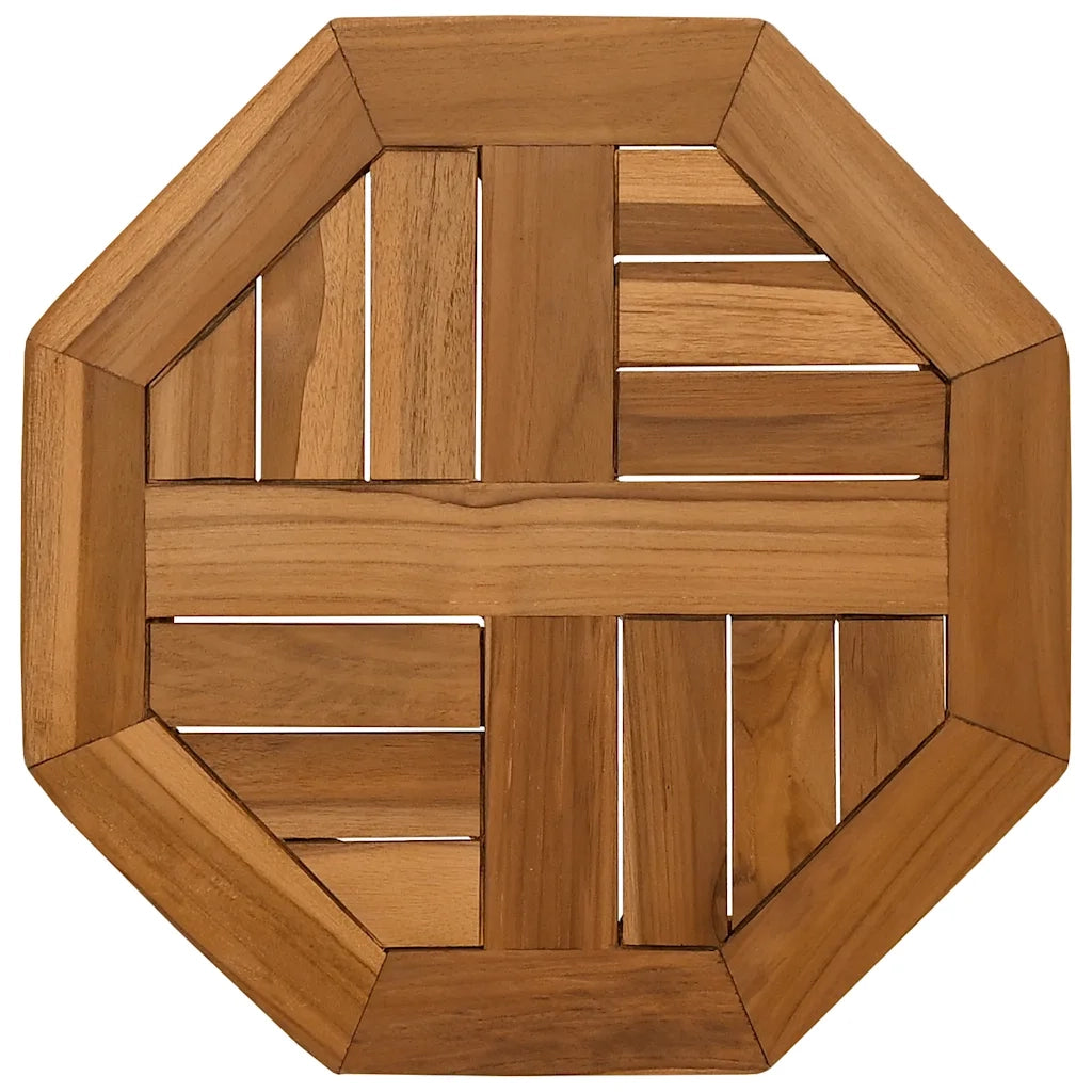 Piano per Tavolo 40x40x2,5 cm Ottagonale Legno Massello Teak 366662