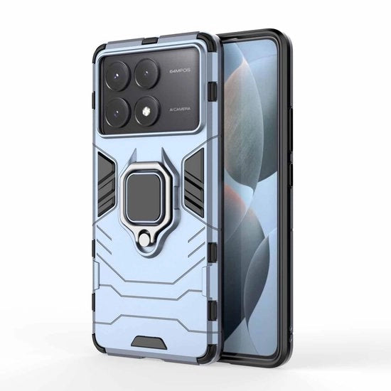 Hoesa per Xiaomi Poco X6 Pro - Resistenete allo shock con Orecchino di fissaggio