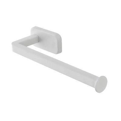 Porta salviette a muro 25 cm in acciaio inox bianco con doppio fissaggio