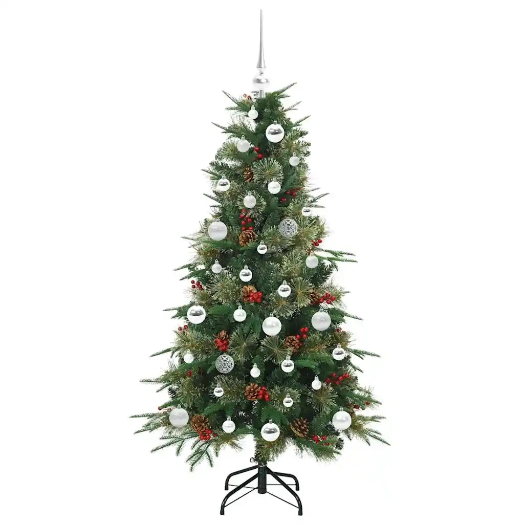 Albero di Natale Artificiale con Rami Pieghevoli Verde 150 cm