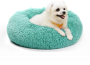 Letto per cani e gatti - Cuscino morbido e rotondo, lavabile e antiscivolo, 50 cm, ideale per piccoli cani e gatti, verde scuro