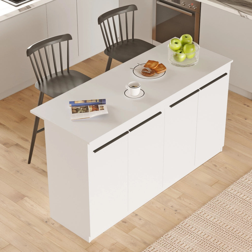 Tavolo da cucina in legno "Lark" - 160 x 60 x 90 cm - Bianco