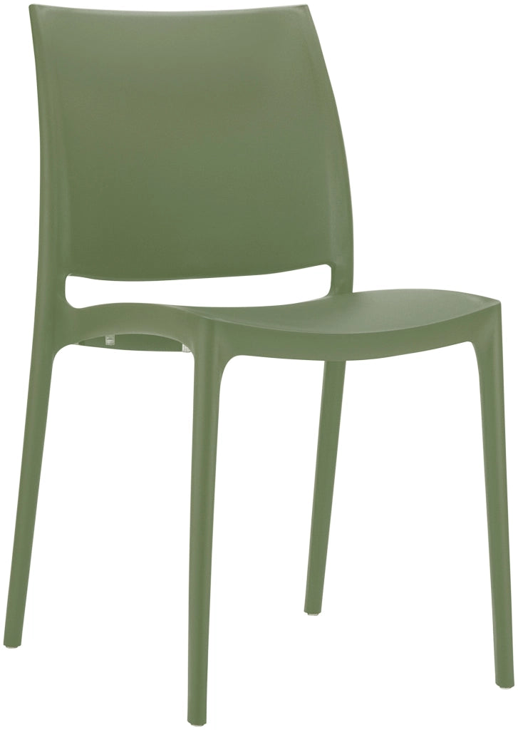 Sedia outdoor Maya impilabile oliva
