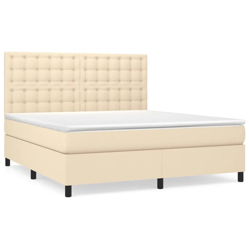 Giroletto a Molle con Materasso Crema 180x200 cm in Tessutocod mxl 99750
