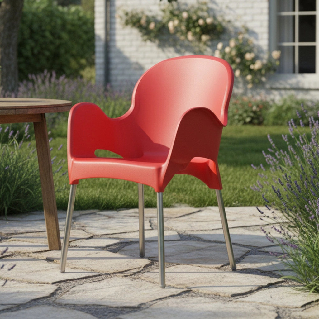 Vashti, Sedia da Esterno una Sedia Made in Italy, Rosso