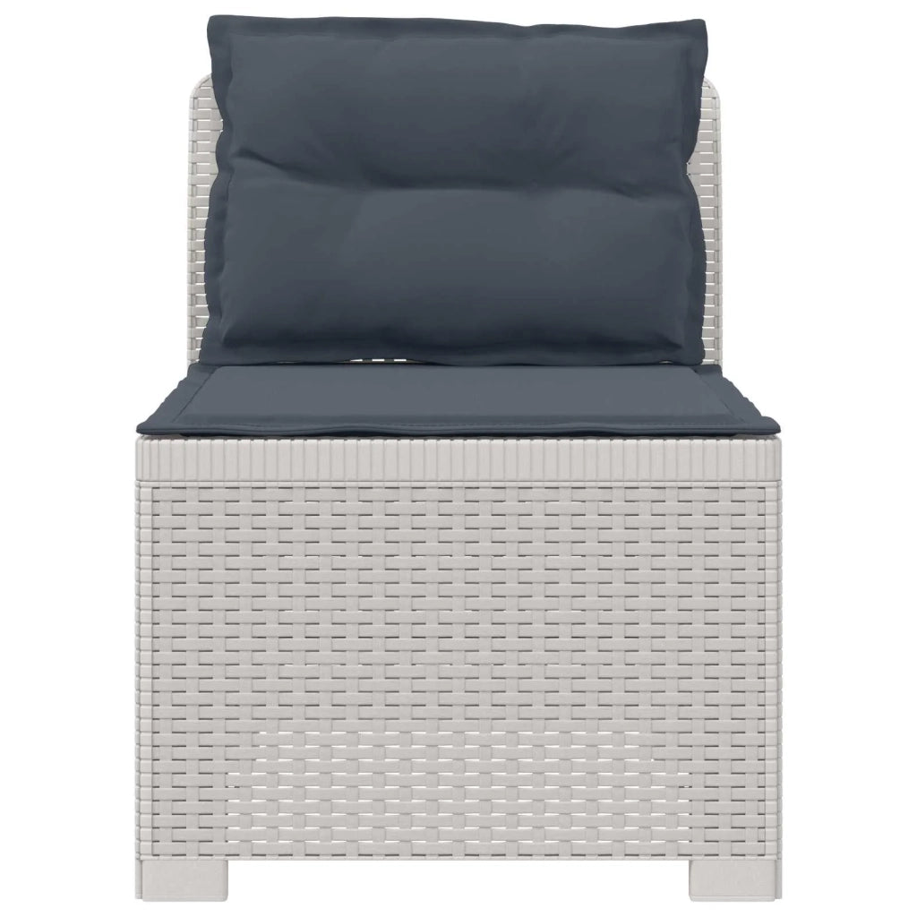 Divano da Giardino a 1 Posto con Cuscini Aspetto Rattan PP 8011807
