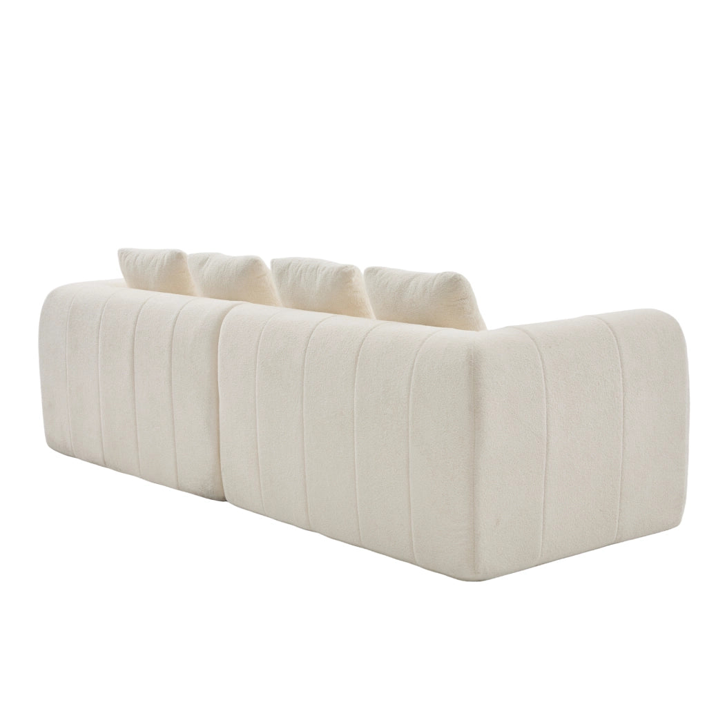 Divano 3 Posti con Braccioli ¨C Xylo ¨C Tessuto, 260x94,5x80 cm