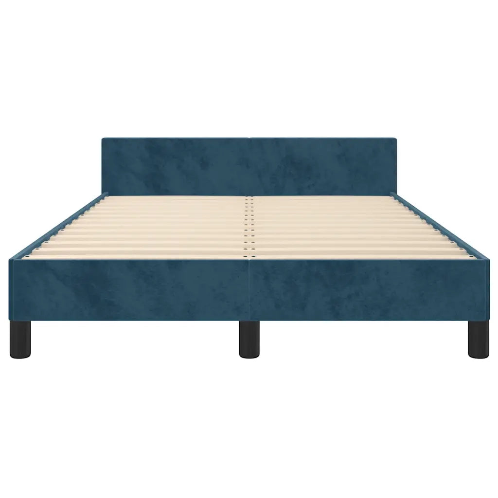Giroletto con Testiera Blu Scuro 120x200 cm in Velluto cod mxl 62049