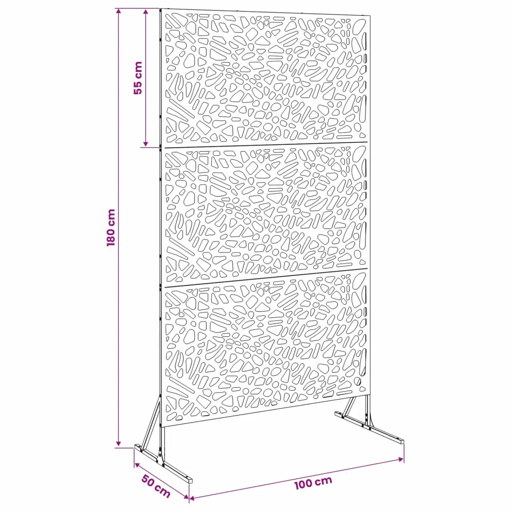 Schermo per Privacy 100 x 50 x 180 cm Acciaio Bianco 8013406