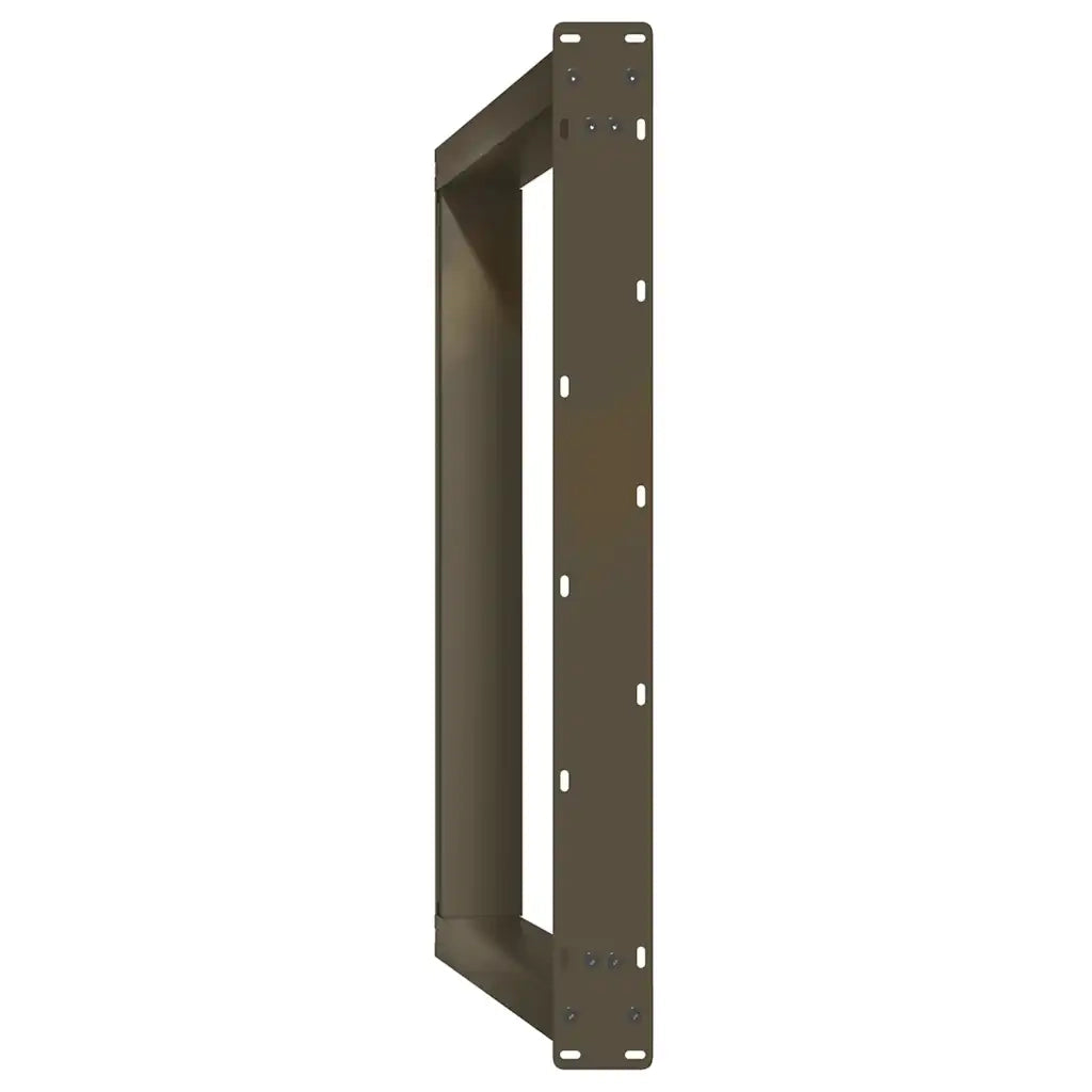 Gambe per tavolo da pranzo a forma di U 2 pz in acciaio naturale 100x(72-73) cm