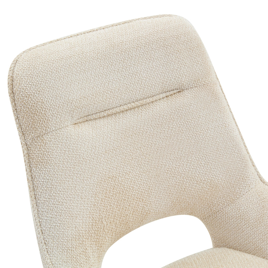 SEDIA da pranzo girevole a 360° Set da 2 pezzi 80 x 47 x 56 cm Beige e Nero