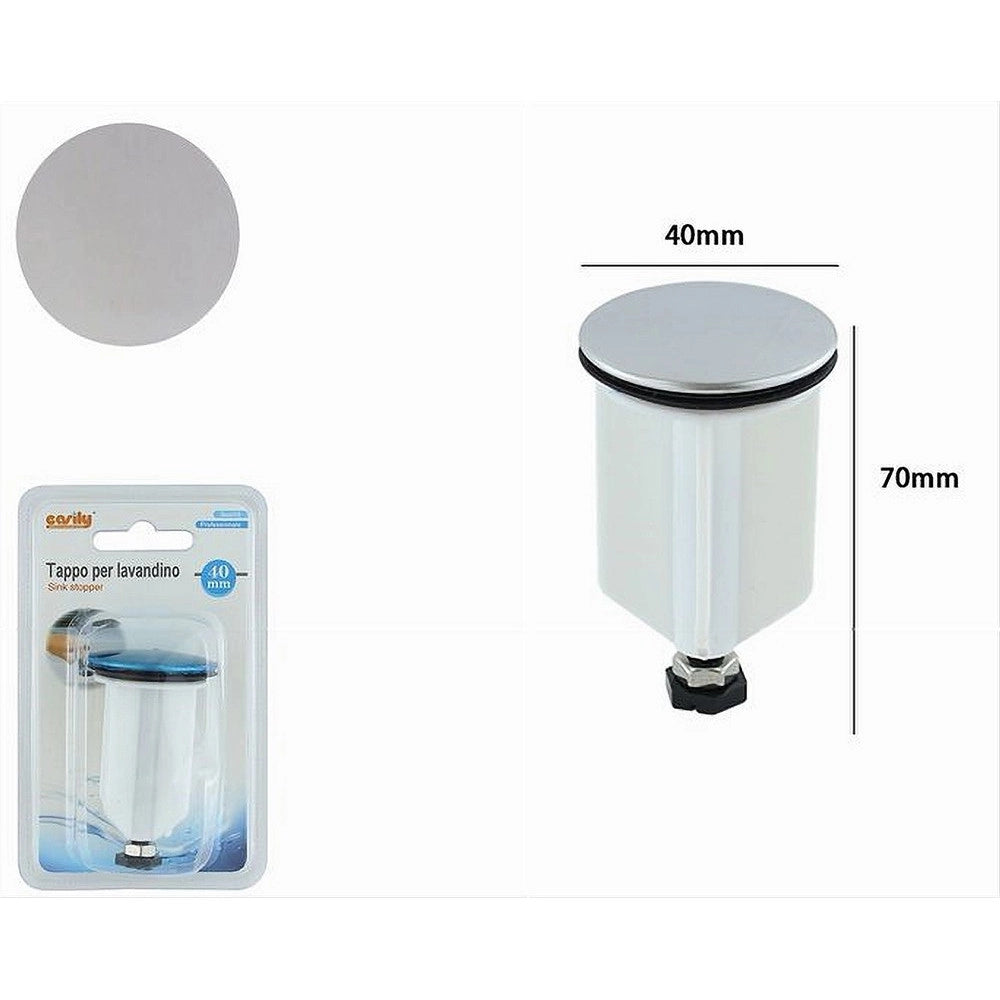 Trade Shop - Tappo Piletta Universale Di Scarico In Ottone Lucido Bagno Lavabo Lavandino 59969 -