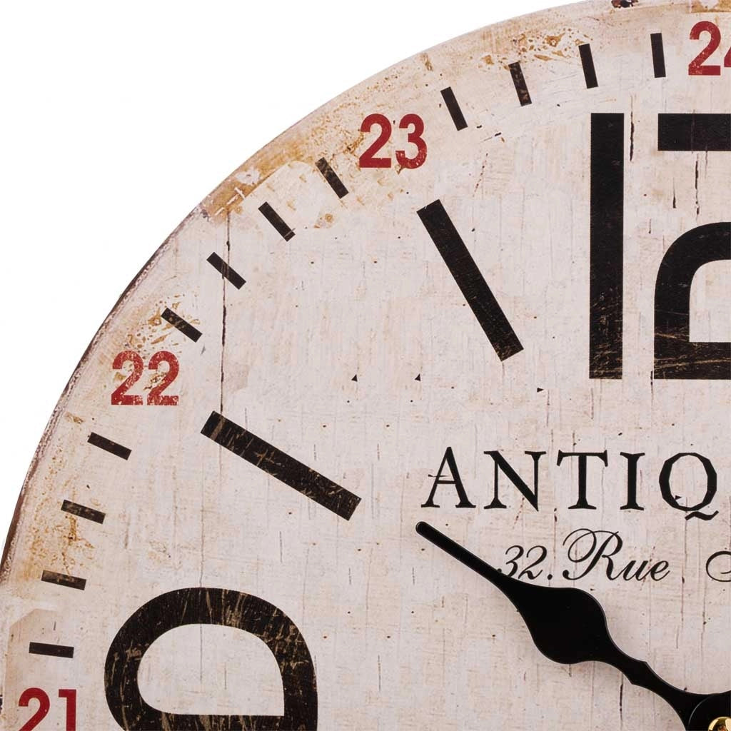 Orologio da parete in legno bianco d34x2h