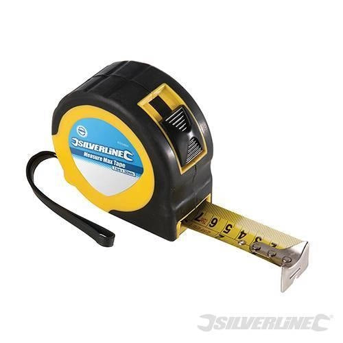 Silverline metro a nastro measure max 7.5 m x 32 mm custodia resistente