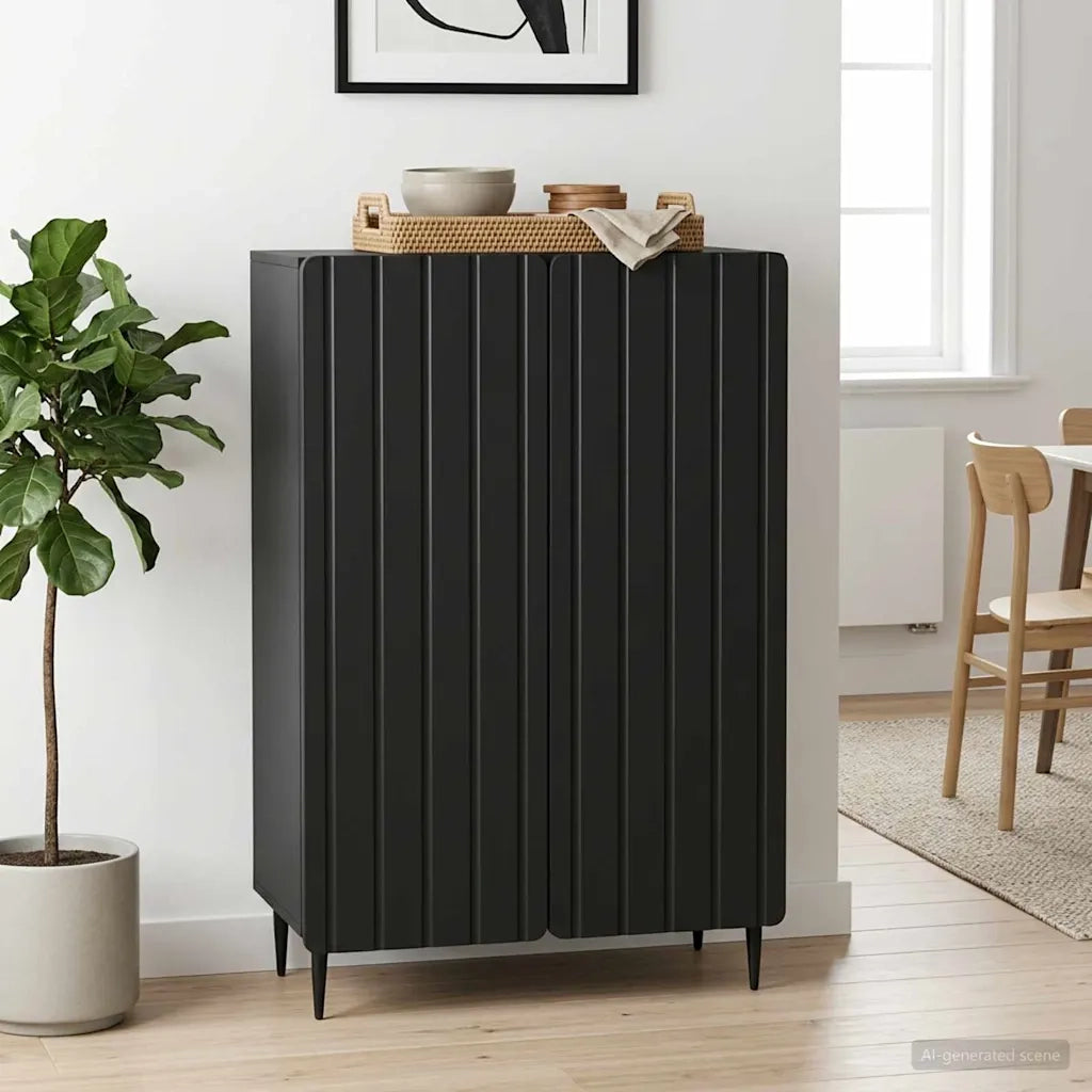Credenza Nero 66 x 34,5 x 92 cm Legno ingegnerizzato 894356
