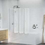 7 Pannelli pieghevoli con porta-asciugamano 140 x 168 cm doccia bagno 140786