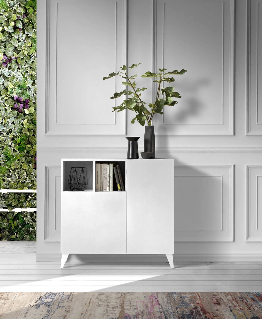 Scarpiera Herdasa effetto bianco venature 87x90x27