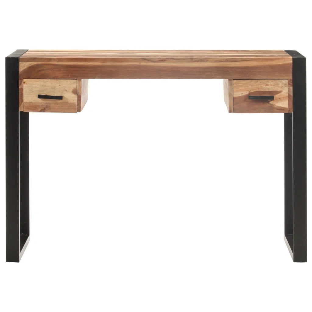 Scrivania 110x50x76 cm in Legno Massello con Finitura Sheesham cod mxl 57259