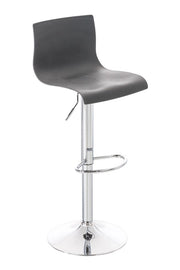 Sgabello Hover in polipropilene e metallo grigio,Metallo in look cromato