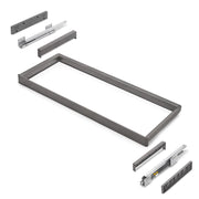 Telaio con guide a estrazione totale e chiusura morbida per accessori per armadi Quartz, 787-813mm, Alluminio e plastica