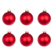 Palline di Natale Rosse Granata Opaco in Vetro Addobbi Albero Diametro: 60 mm