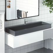 Lavandino-Lavabo-Lavello 120x46x11 cm Blocco in Marmo/Minerale Antracite