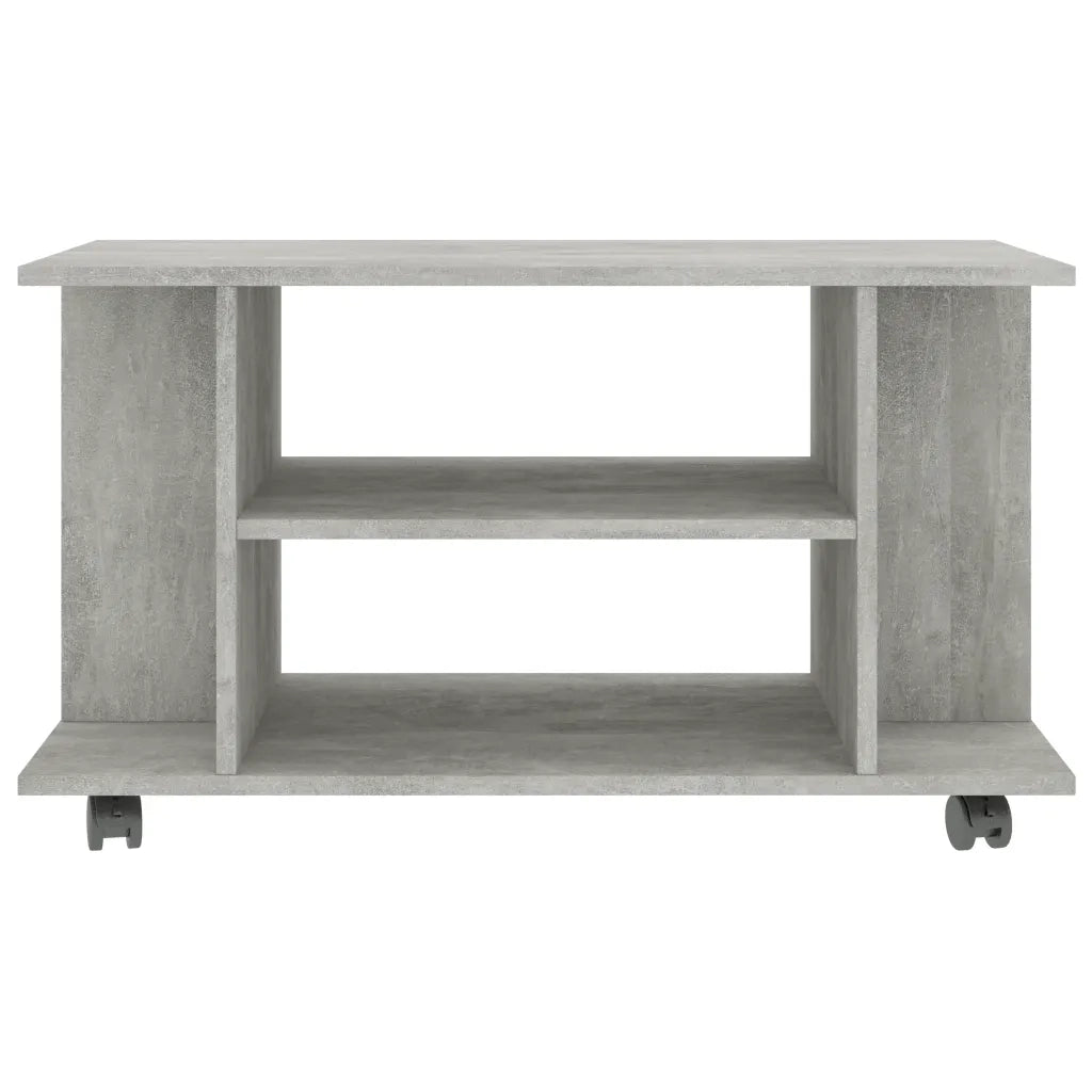Mobile TV con Ruote Grigio Cemento 80x40x40 cm in Multistrato cod mxl 14007