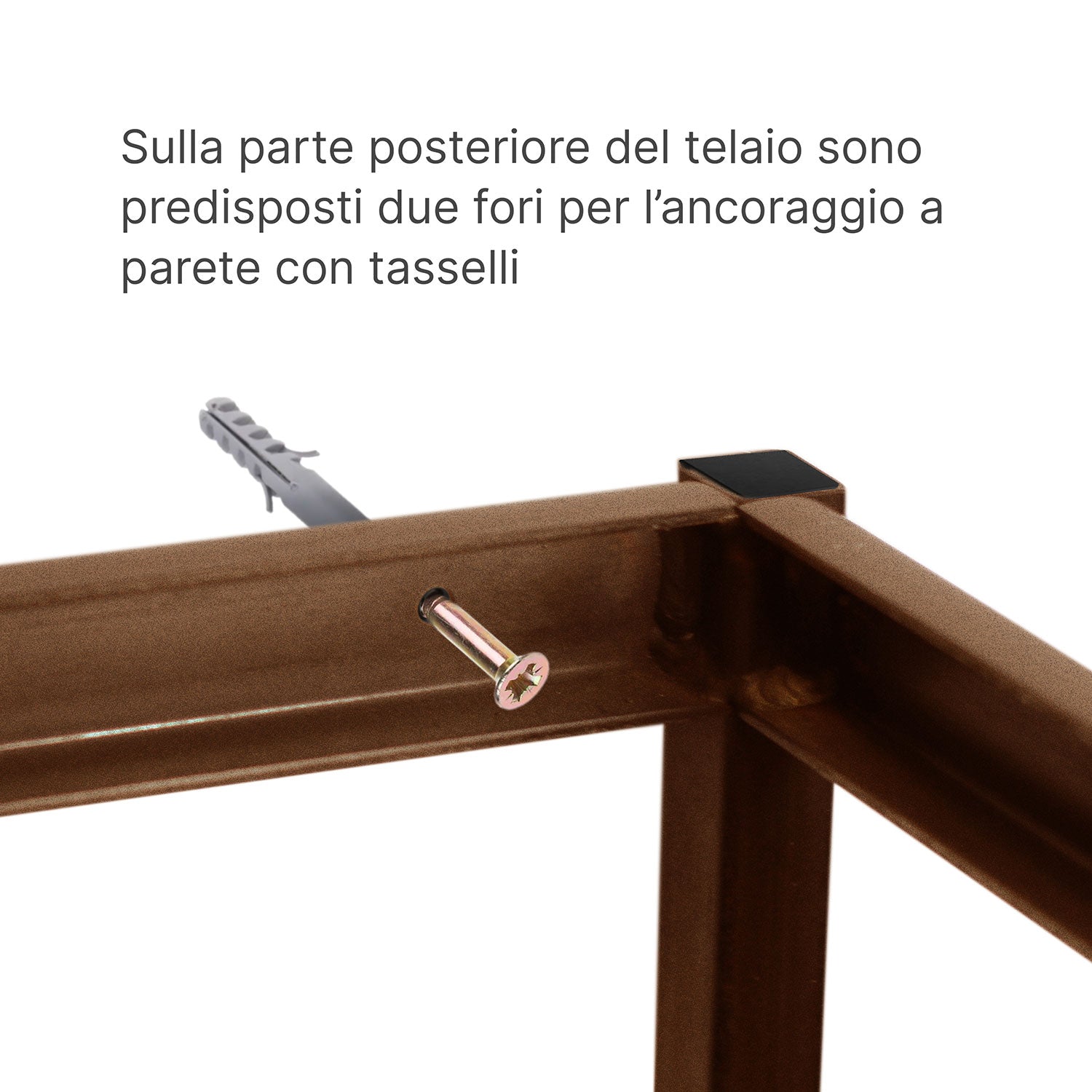 Supporto per Lavello Delfi 50,5x28,5x75 cm in Ferro Zincato SUP25-R Ruggine