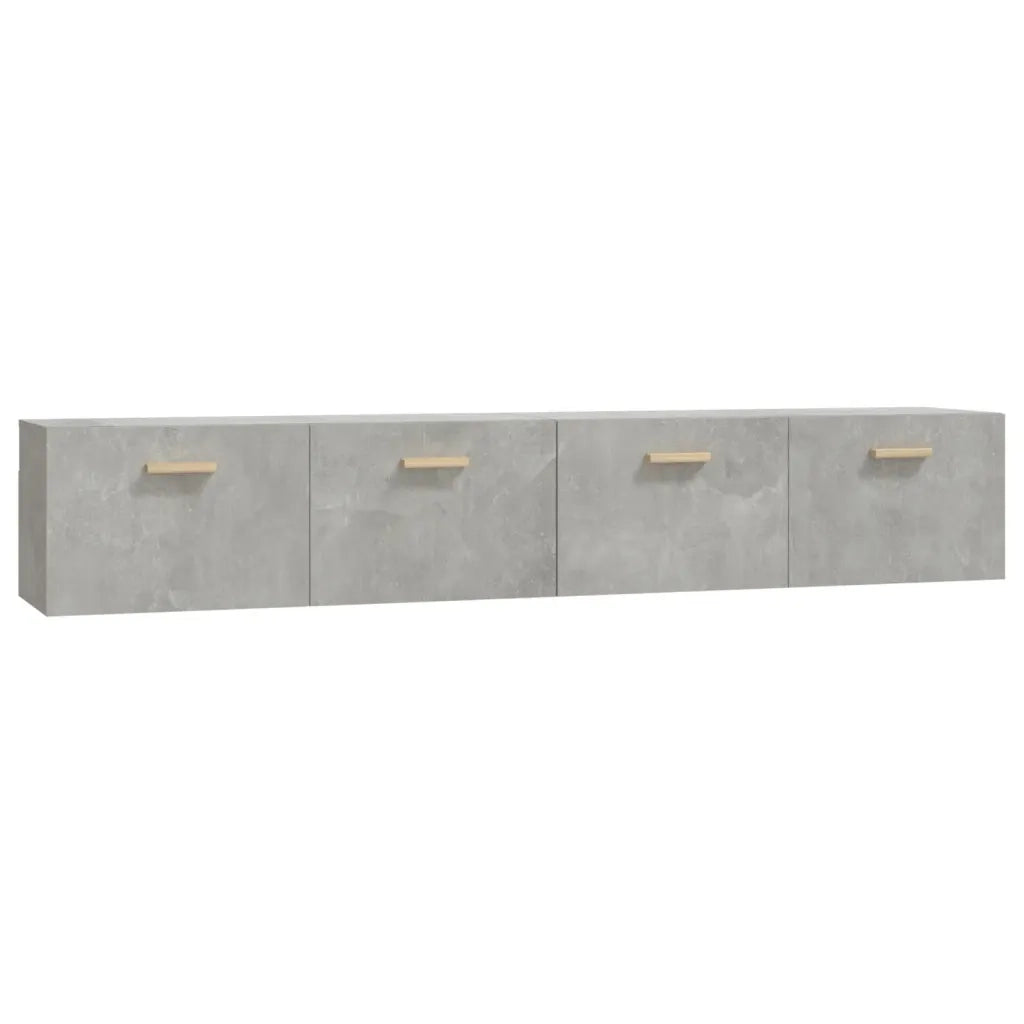 Mobili Parete 2 pz Grigio Cemento 100x36,5x35 cm in Multistrato