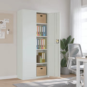 Armadio Classificatore Grigio Chiaro 90x40x200 cm in Acciaio