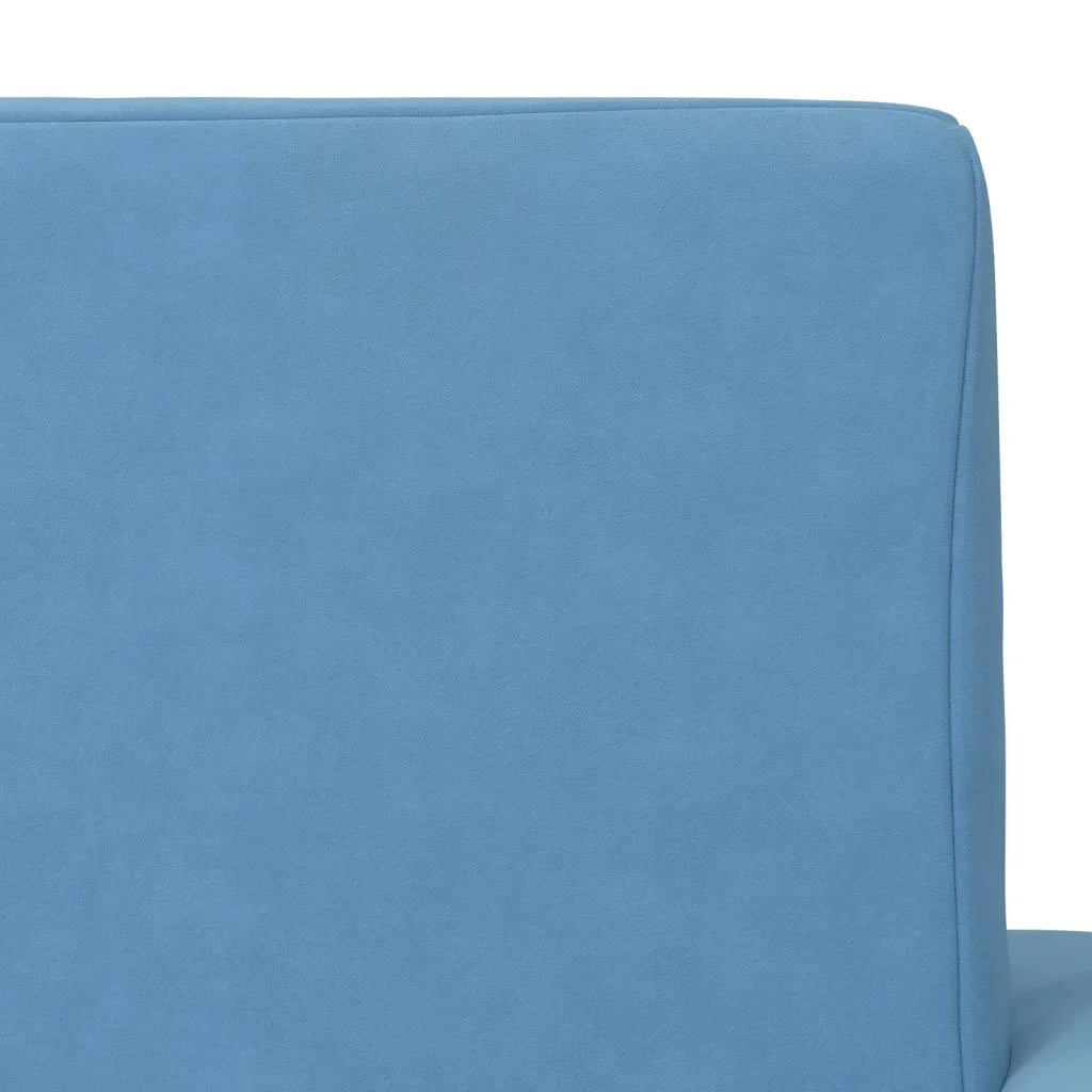 Divano Letto per Bambini a 2 Posti-Sofa Letto-Daybed-Divanetto Blu in Morbido Peluche 553418