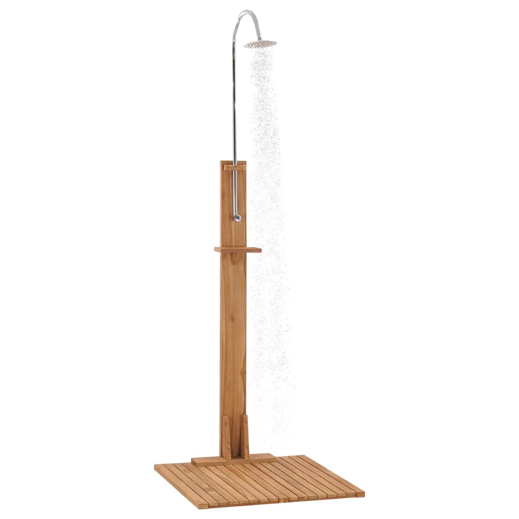 Doccia da giardino 75 x 75 x 210 cm in legno massello di teak 02_0042038