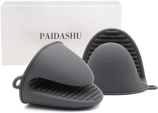 Manopole per forno resistenti al calore - per cucina e grigliata - 1 pezzo - Grigio - Silicone