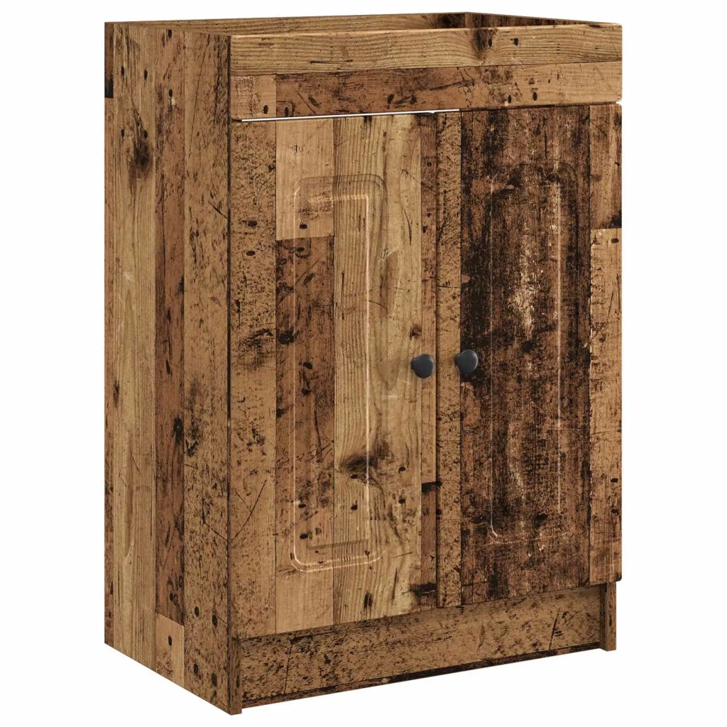 Mobiletto da bagno sotto il lavello Legno antico 890022