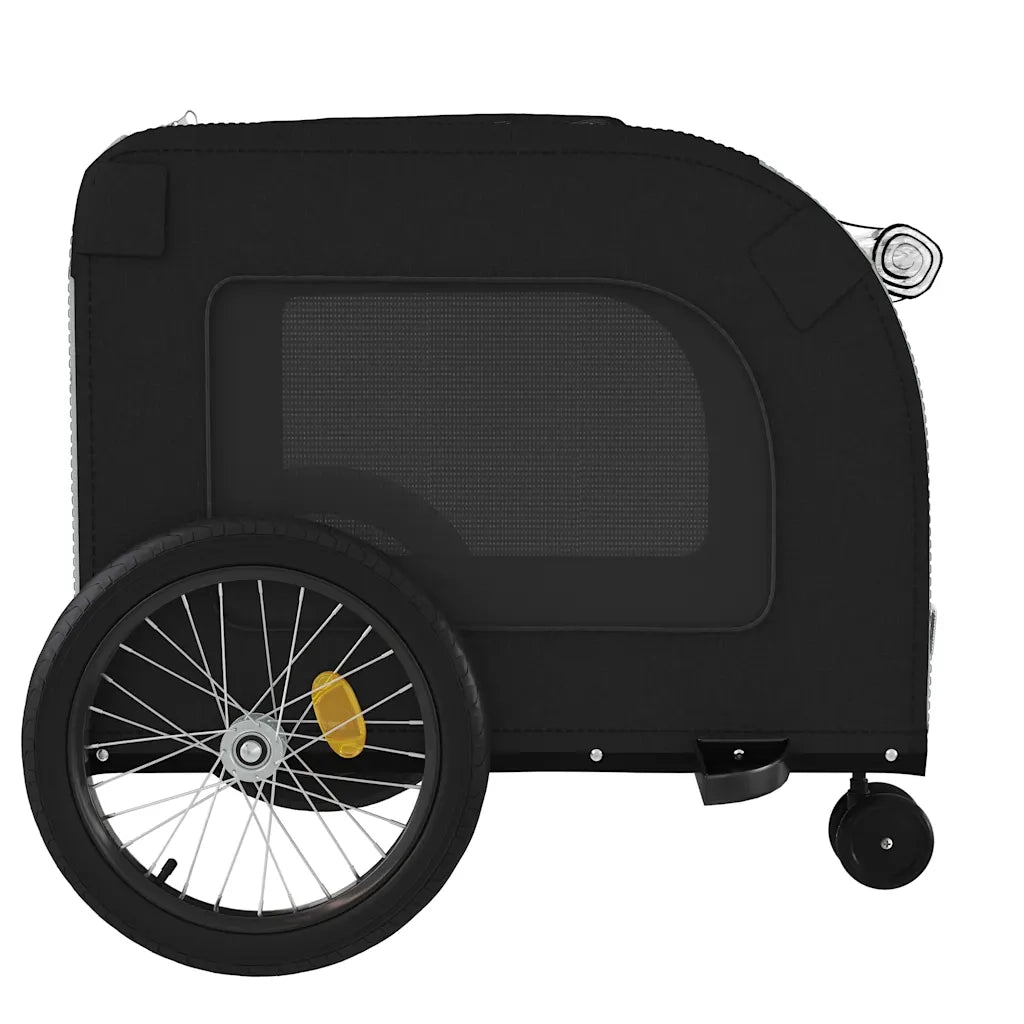 Rimorchio da Bici per Animali Nero e Grigio Oxford e Ferro CFW9244892