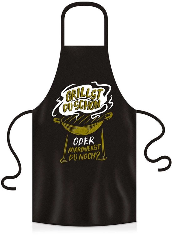 Camicia da BBQ per uomo, regalo per il papà - grembiule da cucina divertente [incluso certificato] - regalo divertente per il papà - idee regalo per nonno e papà - divertente (Sei già al barbecue?)