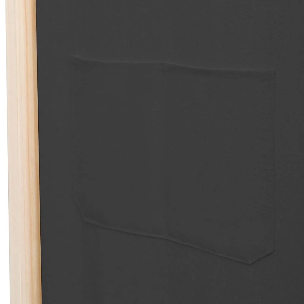 Parete divisoria divisorio mobile decorativo 4 pannelli grigio 160x4 cm tessuto 0802084