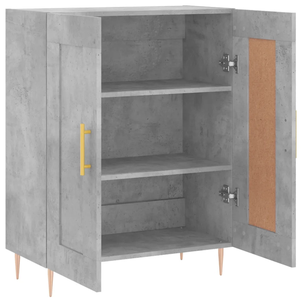 Credenza | Madia | Buffet da pranzo | Armadio da pranzo Grigio Cemento 69,5x34x90 cm in Legno Multistrato