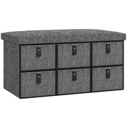 Panca Scarpiere Imbottita ¨C zephmum ¨C Grigio 6 Scomparti