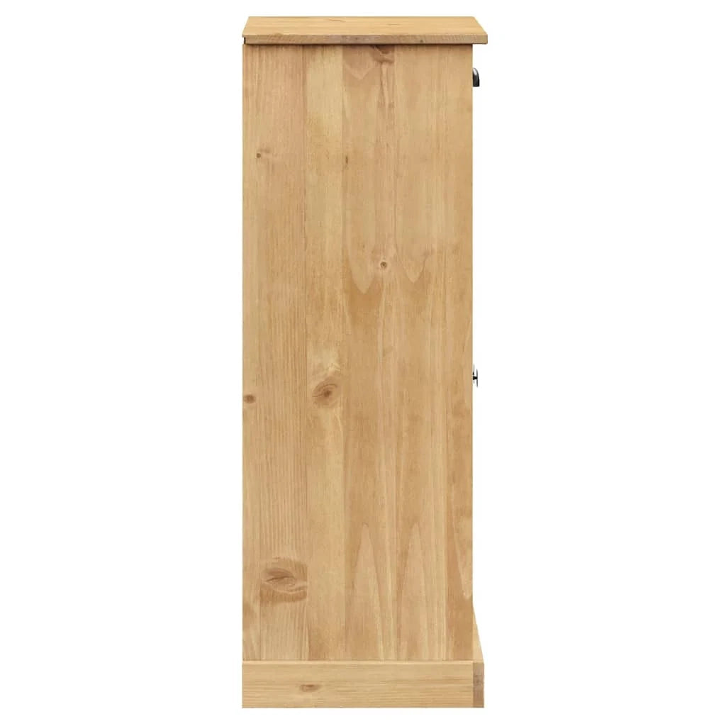 Scarpiera mobile contenitore per scarpe mobile per ingresso/corridoio/soggiorno 60 x 35 x 96 cm legno massello di pino marrone 02_0022114