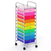 Carrello da stoccaggio con 10 cassetti con ruote universali bloccabili, Organizer per articoli da arte e mestieri per casa-Armadi da ufficio