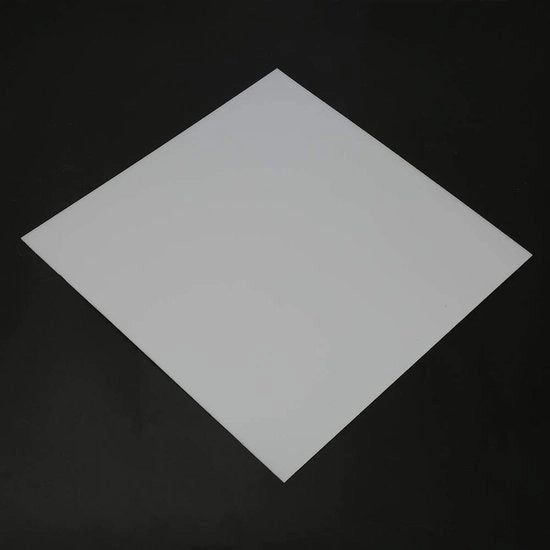 Panno di plastica 2Mm - Bianco - Polioximetilene - Alta Resistenza - Resistente ai Solletici - Adatto per l'Alimentazione - Panno di Plastica