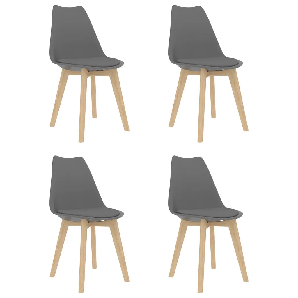 Sedie da Pranzo 4 pz Grigie in Plastica cod mxl 6060