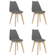Sedie da Pranzo 4 pz Grigie in Plastica cod mxl 6060